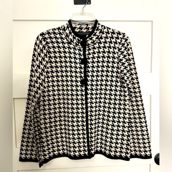 Elena Solano Hounds Tooth Wool  Jacket Size Small - Picture 1 of 7